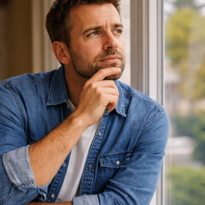 Can You Sell a House With Mold? What Buyers and the Law Say 9 Man thoughtfully gazing out window.