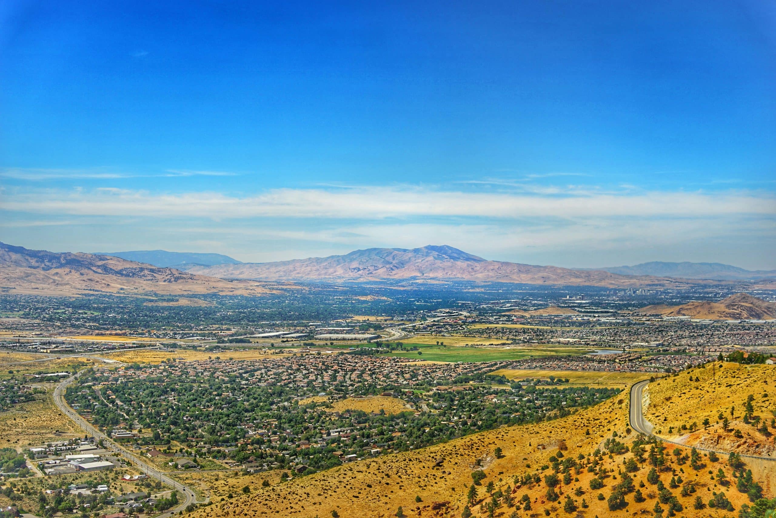 Vast landscape with mountains and valley
